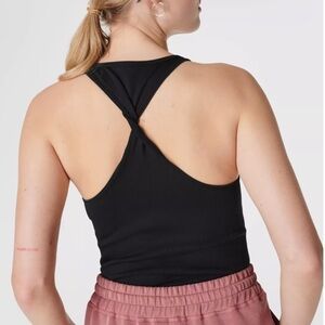 NWT Sweaty Betty Spring Seamless Ribbed Tank Top Black
